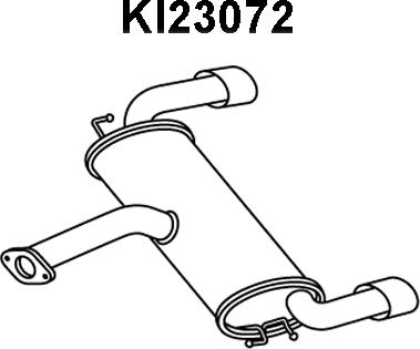 Veneporte KI23072 - Izplūdes gāzu trokšņa slāpētājs (pēdējais) www.autospares.lv