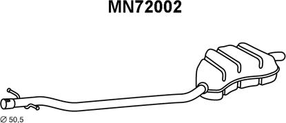 Veneporte MN72002 - Izplūdes gāzu trokšņa slāpētājs (pēdējais) www.autospares.lv