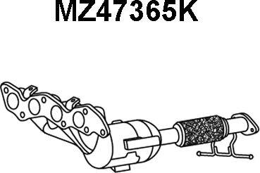 Veneporte MZ47365K - Kolektora katalizators www.autospares.lv