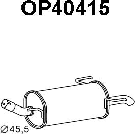 Veneporte OP40415 - Izplūdes gāzu trokšņa slāpētājs (pēdējais) www.autospares.lv