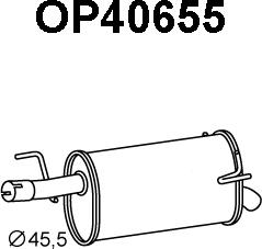 Veneporte OP40655 - Izplūdes gāzu trokšņa slāpētājs (pēdējais) www.autospares.lv