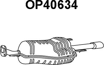 Veneporte OP40634 - Izplūdes gāzu trokšņa slāpētājs (pēdējais) www.autospares.lv