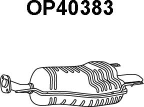 Veneporte OP40383 - Izplūdes gāzu trokšņa slāpētājs (pēdējais) www.autospares.lv