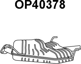 Veneporte OP40378 - Izplūdes gāzu trokšņa slāpētājs (pēdējais) www.autospares.lv