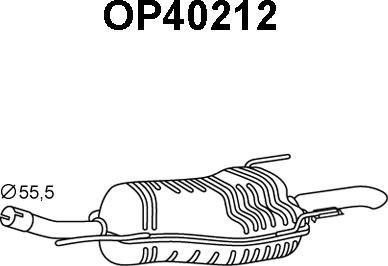 Veneporte OP40212 - Izplūdes gāzu trokšņa slāpētājs (pēdējais) www.autospares.lv