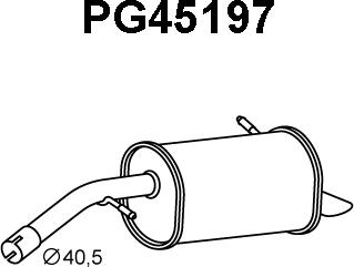 Veneporte PG45197 - Izplūdes gāzu trokšņa slāpētājs (pēdējais) www.autospares.lv