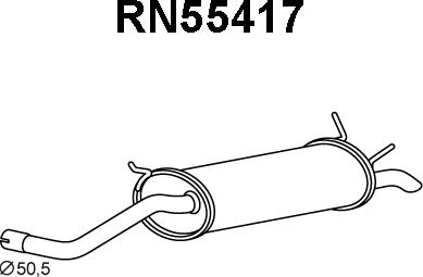 Veneporte RN55417 - Izplūdes gāzu trokšņa slāpētājs (pēdējais) www.autospares.lv