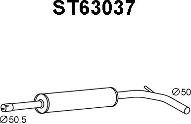Veneporte ST63037 - Vidējais izpl. gāzu trokšņa slāpētājs www.autospares.lv