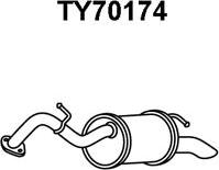 Veneporte TY70174 - Izplūdes gāzu trokšņa slāpētājs (pēdējais) www.autospares.lv