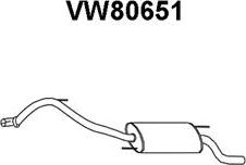 Veneporte VW80651 - Izplūdes gāzu trokšņa slāpētājs (pēdējais) www.autospares.lv