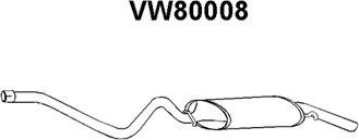 Veneporte VW80008 - Izplūdes gāzu trokšņa slāpētājs (pēdējais) www.autospares.lv