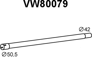 Veneporte VW80079 - Izplūdes caurule www.autospares.lv