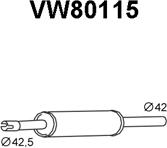 Veneporte VW80115 - Vidējais izpl. gāzu trokšņa slāpētājs www.autospares.lv