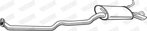 Walker 23003 - Izplūdes gāzu trokšņa slāpētājs (pēdējais) www.autospares.lv
