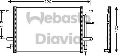Webasto 82D0226209MA - Kondensators, Gaisa kond. sistēma www.autospares.lv