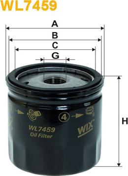 WIX Filters WL7459 - Eļļas filtrs www.autospares.lv