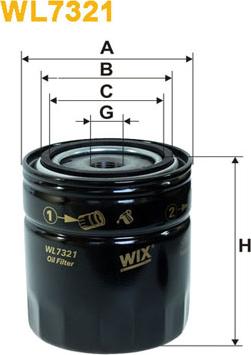 WIX Filters WL7321 - Eļļas filtrs www.autospares.lv