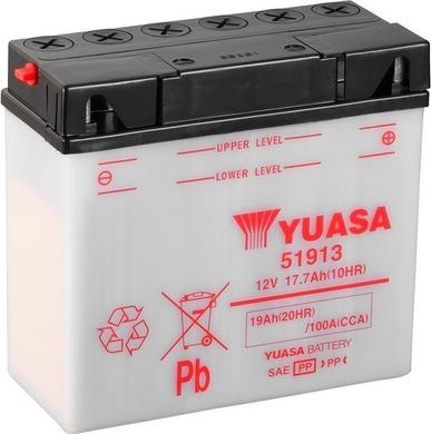 Yuasa 51913 - Startera akumulatoru baterija www.autospares.lv