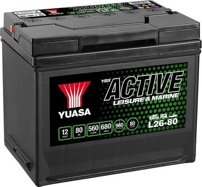 Yuasa L26-80 - Startera akumulatoru baterija www.autospares.lv