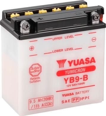 Yuasa YB9-B - Startera akumulatoru baterija www.autospares.lv