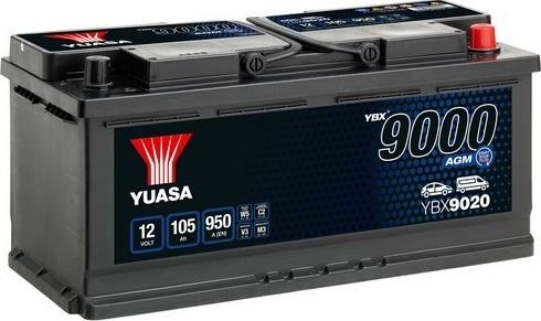 Yuasa YBX9020 - Startera akumulatoru baterija www.autospares.lv