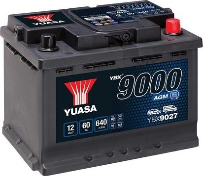Yuasa YBX9027 - Startera akumulatoru baterija www.autospares.lv