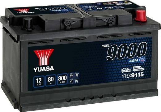 Yuasa YBX9115 - Startera akumulatoru baterija www.autospares.lv