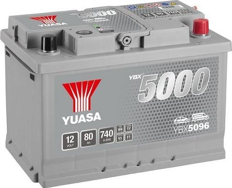 Yuasa YBX5096 - Startera akumulatoru baterija www.autospares.lv