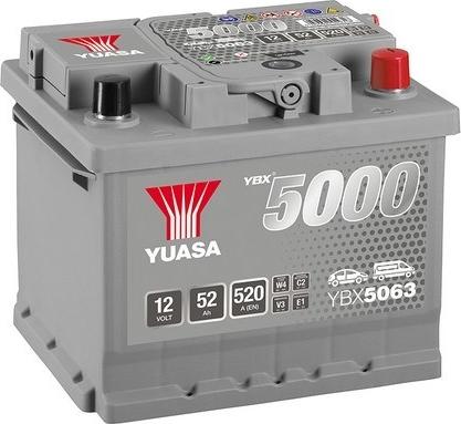 Yuasa YBX5063 - Startera akumulatoru baterija www.autospares.lv
