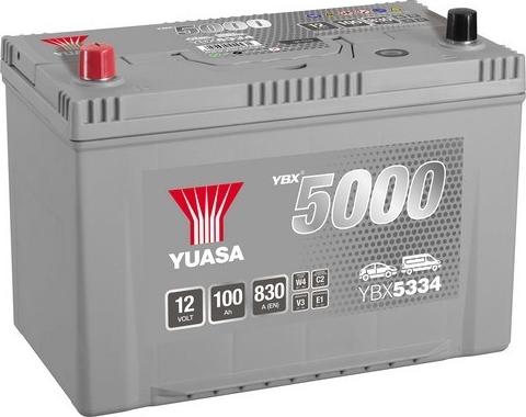 Yuasa YBX5334 - Startera akumulatoru baterija www.autospares.lv