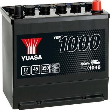 Yuasa YBX1048 - Startera akumulatoru baterija www.autospares.lv