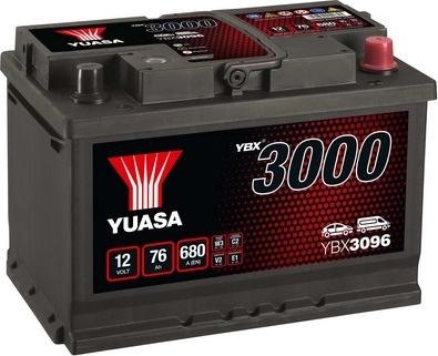 Yuasa YBX3096 - Startera akumulatoru baterija www.autospares.lv