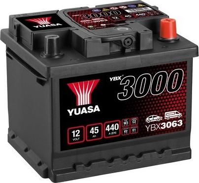 Yuasa YBX3063 - Startera akumulatoru baterija www.autospares.lv