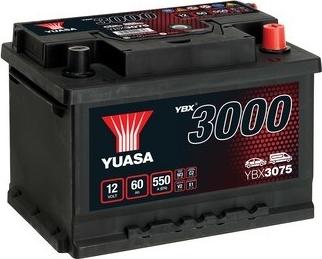 Yuasa YBX3075 - Startera akumulatoru baterija www.autospares.lv