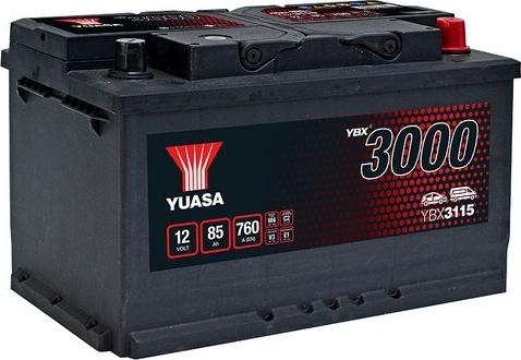 Yuasa YBX3115 - Startera akumulatoru baterija www.autospares.lv