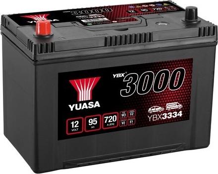 Yuasa YBX3334 - Startera akumulatoru baterija www.autospares.lv