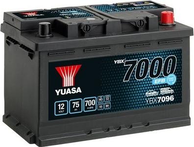 Yuasa YBX7096 - Startera akumulatoru baterija www.autospares.lv