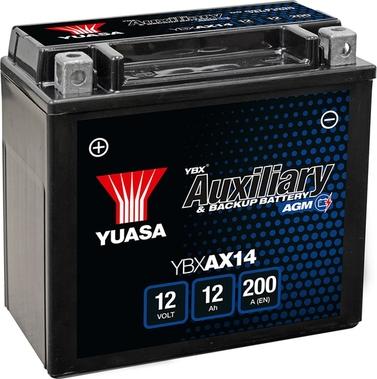 Yuasa YBXAX14 - Startera akumulatoru baterija www.autospares.lv