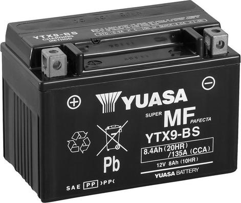 Yuasa YTX9-BS - Startera akumulatoru baterija www.autospares.lv