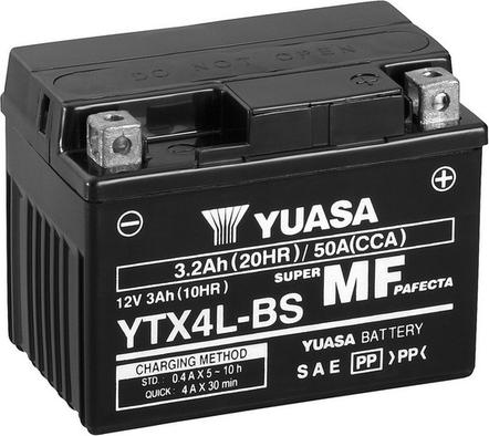 Yuasa YTX4L-BS - Startera akumulatoru baterija www.autospares.lv