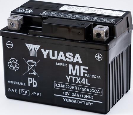 Yuasa YTX4L - Startera akumulatoru baterija www.autospares.lv