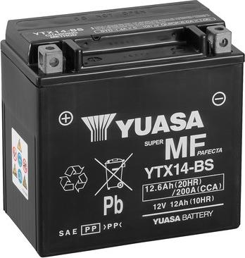 Yuasa YTX14-BS(CP) - Startera akumulatoru baterija www.autospares.lv