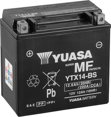 Yuasa YTX14-BS - Startera akumulatoru baterija www.autospares.lv