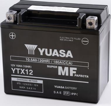 Yuasa YTX12 - Startera akumulatoru baterija www.autospares.lv