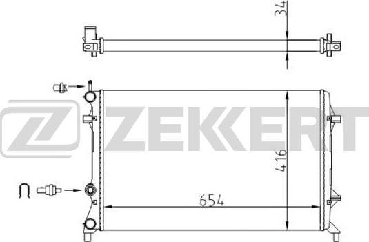 Zekkert MK-1592 - Radiators, Motora dzesēšanas sistēma www.autospares.lv