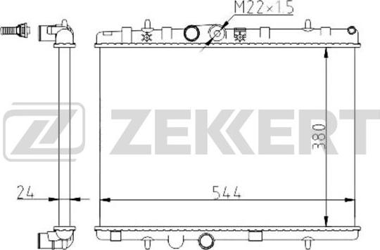Zekkert MK-1344 - Radiators, Motora dzesēšanas sistēma www.autospares.lv