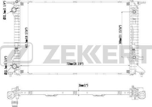 Zekkert MK-1367 - Radiators, Motora dzesēšanas sistēma www.autospares.lv