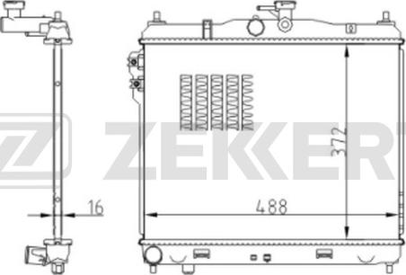 Zekkert MK-1245 - Radiators, Motora dzesēšanas sistēma www.autospares.lv