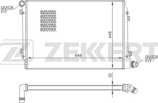 Zekkert MK-1243 - Radiators, Motora dzesēšanas sistēma www.autospares.lv