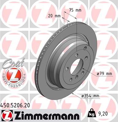 Zimmermann 450.5206.20 - Bremžu diski www.autospares.lv